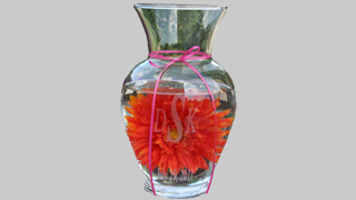 Laser Engraved Wedding Vase