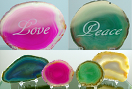 Agate Stones Laser Engraved